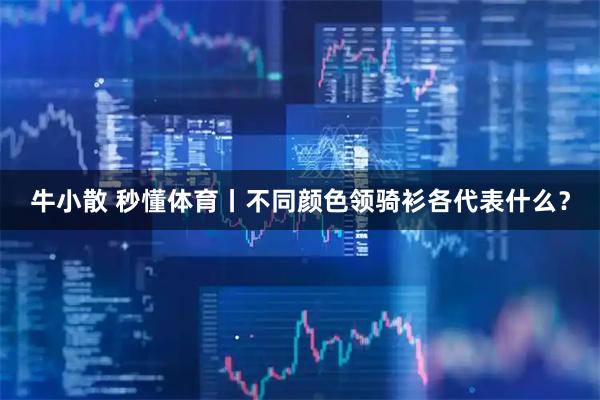 牛小散 秒懂体育丨不同颜色领骑衫各代表什么？