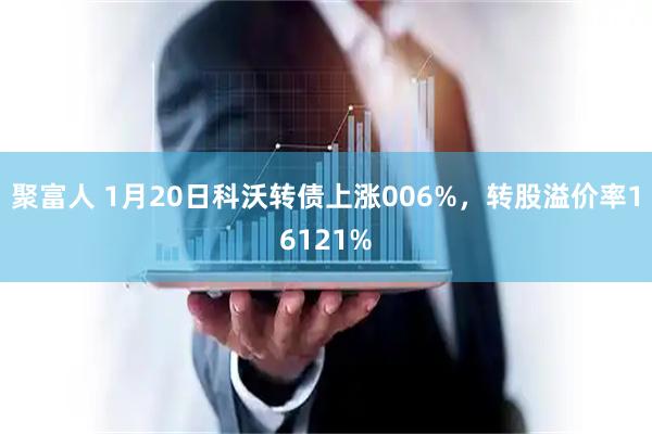 聚富人 1月20日科沃转债上涨006%，转股溢价率16121%
